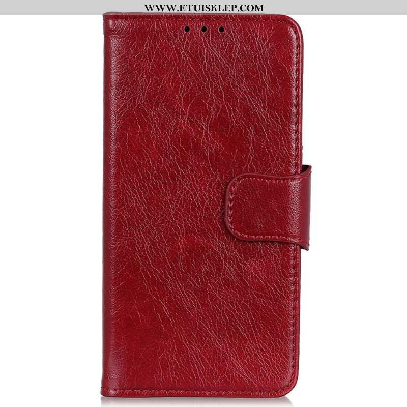 Etui Folio do Moto G73 5G Dwoina Skóry Nappa